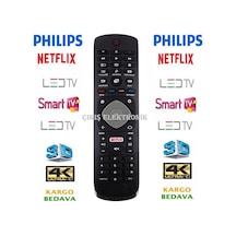 Philips Uyumlu 3D Smart Led Tv Kumanda Netflix Tuşlu