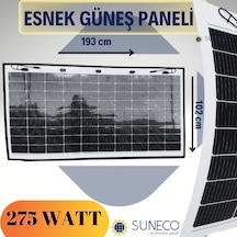 275 Watt Yarı Esnek Güneş Paneli Half Cut Monokristal Solar Güneş