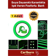 Karanlıkta Işık Veren Yansıyan 4 Metre Fosforlu Yeşil Şerit Bant Kendinden Yapışkanlı Reflektör Bant