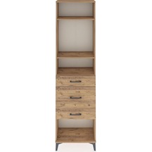 Arges Dolap 3 Raflı 3 Çekmeceli 60x30x221 Çam-çam Atlas Çam