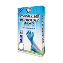 Crane Pudrasız Eldiven Mavi Medium 100'lü