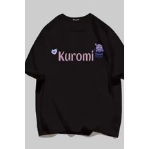 Flood Of Style Siyah Anime Harajuku Kuromi - Postcard Photos T-shirt Rbts4102688