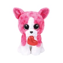 Ty Beanie Boo S Pembe Köpek Romeo Peluş 25 Cm Açık Bej