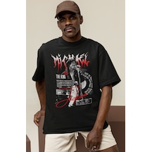 Tasarım Michael Jackson Efsane Şarkıcı Baskılı Unisex Oversize Ti Siyah
