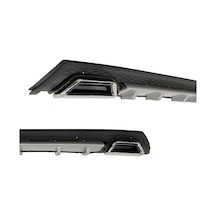 Honda Accord 2012-2017 Gri Krom Kare Egzozlu Difüzör Difizör Mat Siyah