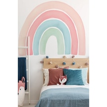 MSticker Soft Pastel Tonlarda Büyük Boy Gökkuşağı Çocuk Odası Sticker Seti