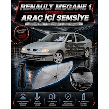 Renault Megane 1 Araç Ön Cam Güneşliği Katlanabilir Şemsiye Oto Güneşlik Uv Korumalı Gölgelik Araba Oto Şemsiyesi