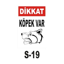 Iş Güvenliği Pvc Dekota Uyarı - Ikaz Levhası Dikkat Köpek Var