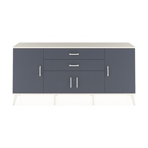 Arges Konsol 3 Raflı 2 Çekmeceli 4 Kapaklı 176x30x83 Aytaşı-antrasit/antrasit Antrasit/antrasit