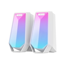 Mikado Md-188 2.0 5w 2 Bluetooth Beyaz Rgb Aydınlatmalı + Usb Kablo Usb 5v Speaker Hoparlör