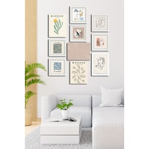 10 Parçalı Çerçeve Görünümlü Mdf Tablo Seti Flm122 Çok Renkli - 713604708 Çok Renkli