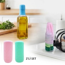 2 Adet Silikon Şişe Kapağı Seyahat Tipi Sızdırmaz Elastik Şampuan, Losyon Ve Parfüm Şişesi Koruyuc Diğer
