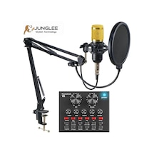 Profesyonel Stüdyo Mikrofonu 3.5mm Jack Girişli Youtuber Kondenser Full Set Studıo Mıcrofon Kit