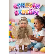 Lucia Girl Konuşan 35 Cm - Etkileşimli Kolları Bacakları Ve Kafası Et Kutulu Atkılı Oyuncak Bebek