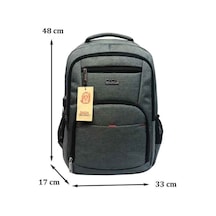Dada 03 Laptop Bölmeli 17,3 İnç Su Geçirmez Kumaş Günlük Okul Sırt Çantası Gri