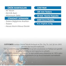 Mey İthalat Catpower 1207 Daire Testere 185 Mm 1250 Watt