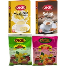 Orçel Salep 200 G +Muzlu Süt 200 G +Kivi 300 G+Kuşburnu 300 G Set