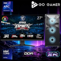 Go Gamer E750D ULTRA 9 285K 128 GB 1 TB SSD 27" Free Dos Oem Paket Masaüstü Oyuncu Bilgisayarı