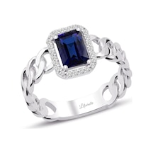 Italyan Tasarım Halkalı Safir Taşlı Baget Yüzük Italyan Tasarım Halkalı Safir Taşlı Baget Yüzük