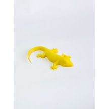 3D Kertenkele Geko Figürlü Model Oyuncak - Sarı