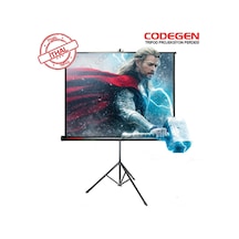 Codegen Tx-20 Trıpod Projeksiyon Perdesi 200x200 Arkası Siyah Fonlu - Taşınabilir Ayaklı Model