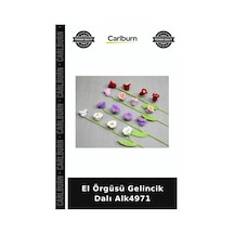 El Örgüsü Gelincik Dalı Dekoratif Obje Çiçek Alternatifi Renkli Dal Diğer
