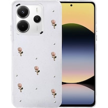 Newface Xiaomi Redmi Note 14 4g Fiyonk Desenli Kapak - Desen 6 Beyaz