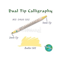 Zig Calligraphy Çift Uçlu Kaligrafi Kalemi 2 Mm + 5 Mm 502 Butter