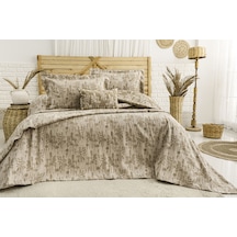 Valencia 4 Parça Çift Kişilik Yatak Örtüsü Seti Kahverengi 240 X 260 Cm Kahverengi
