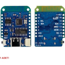 Wemos D1 Mini V4 Esp8266 Kablosuz İnternet Wifi Iot Geliştirme Kartı Type C Usb Uart Iıc Spı Ch340
