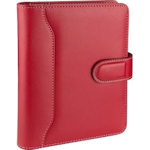 Organizer Ajanda Tarihsiz Kareli 17x22 CM - Kırmızı