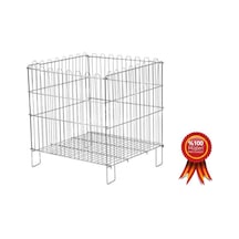 Rafburada Katlanır Havuz Sepet - Krom ve Galvaniz Kaplı Havuz Sepet-53x53 cm