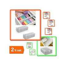 10 Gözlü Akordiyon Çekmece Düzenleyici + 8 Gözlü Akordiyon Organizer - 2li Set T8p7v7 Belirtilmemiş
