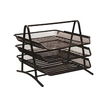 Perfore Evrak Rafı Metal 3 Katlı Siyah 460g - 34616702 Diğer