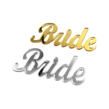 Pleksi Gümüş Bride Yazısı 10 Adet 6cm