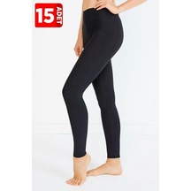15'li Paket Termal Kışlık Kalın Uzun Alt İçlik Tayt Siyah Renk 001