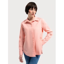 Loose Fit Kadın Gömlek U.kol Pembe