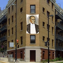 Atatürk Portre Poster Cephe Bayrağı -200x300cm 2x3 Metre -bayrak 1