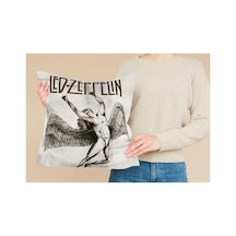 Metal Müzik Grubu Led Zeppelin Desenli Kare Yastık Kılıfı Çok Renkli