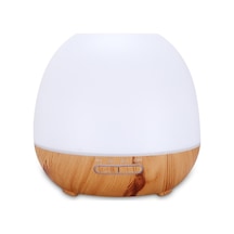 400ml Usb Şarjlı Ahşap Tabanlı Nemlendirici Ve Aromaterapi Makinesi, 7 Renk Led Işık, 20-40 İçin Uygun