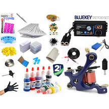 Xl-499B Bluekey Dijital Adaptörülü Tattoo Dövme Makinası Seti Pro