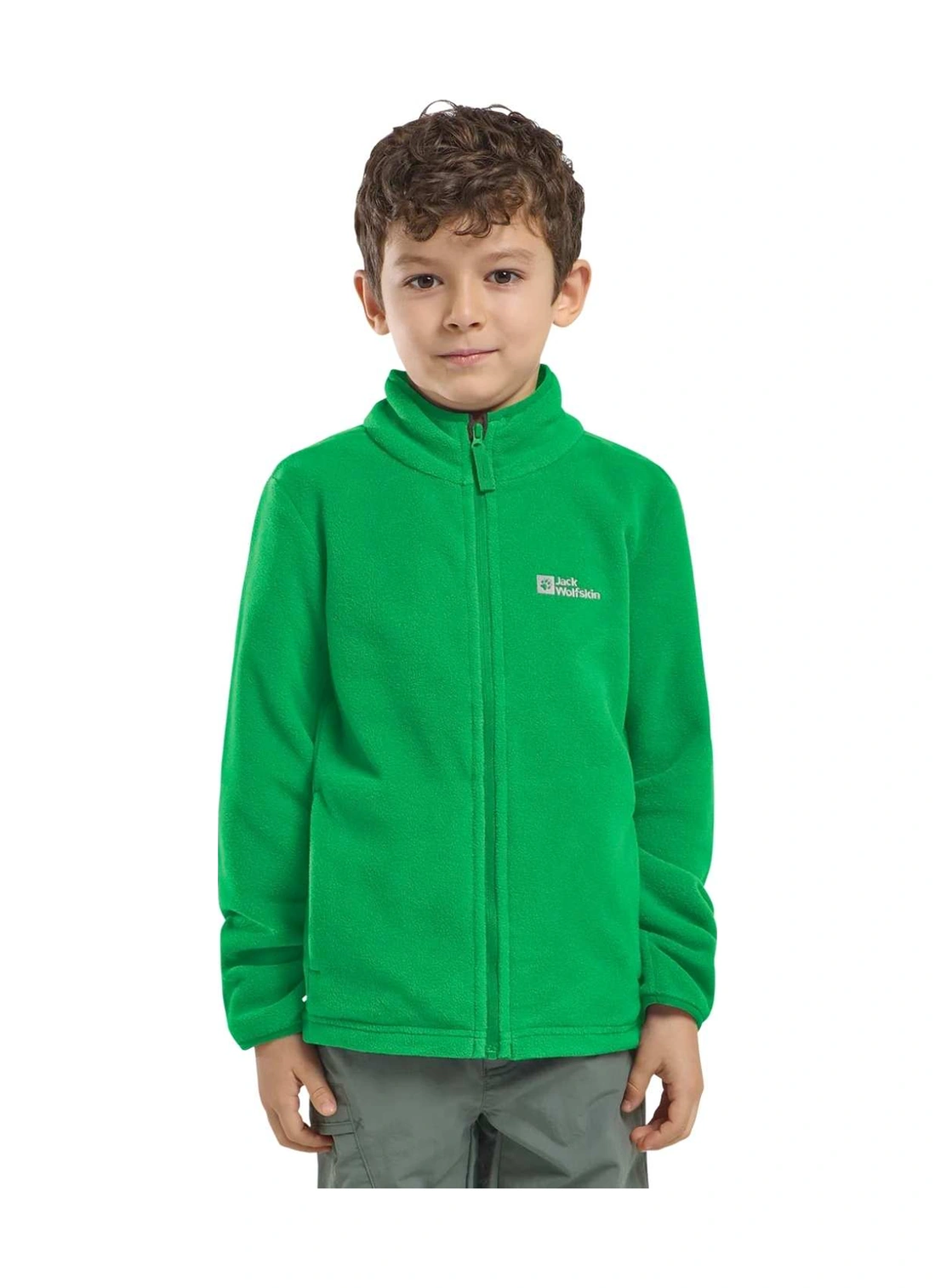 Jack Wolfskın Jack Wolfskin Flowline Ski Kids Unisex Çocuk Yeşil Outdoor Ceketi E0206 Yeşil