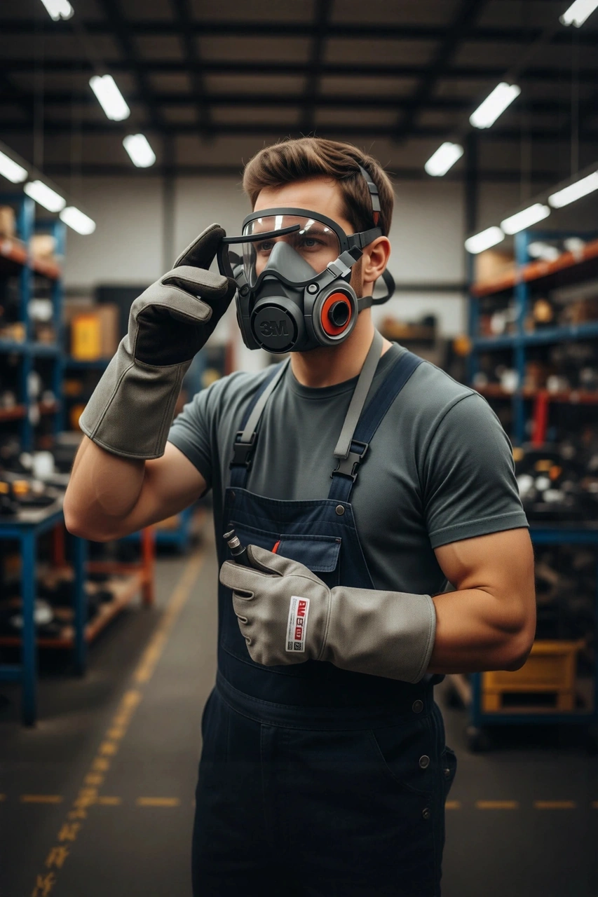 3m Yarım Yüz Maske 6200 Solunum Koruyucusu Ayarlanabilir Koruyucu Askılı Endüstriyel