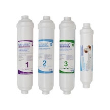 INLINE KAPALI KASA SU ARITMA CİHAZI FİLTRESİ 4LÜ AŞAMALI FİLTRE SETİ PREMIUM