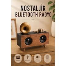 Nostaljik Radyo Bluetooth Bağlantılı Şarjlı Yüksek Ses Kaliteli 41880951