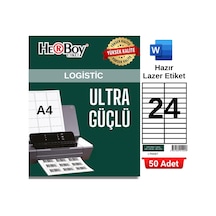 Herboy Hb-1224 105 X 23 Mm A4 Laser Etiket 50 Adet