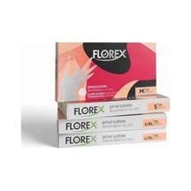 Florex Tek Kullanımlık Hibrit Eldiven - Silikon Ve Lateks İçermez, Yumuşak Doku Ve Elastik Tasarım, Gıda Uyumlu Çok Amaçlı Eldiven 1, Şeffaf, M