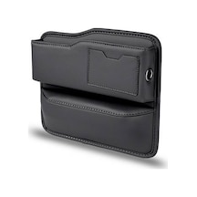 Gajeena Araç Koltuğu Boşluk Dolgulu Düzenleyici, Pu Deri, Siyah, 24.5x20x3cm