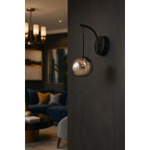 Rainbow Aplik Asimetrik Krom Camlı Dekor Aydınlatma İçin Modern Sarkıt Aplik - Loş Işık Verir Gri