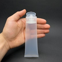 Şeffaf Boş Krem Tüpü 100ml , Fliptop Kapaklı Merhem Tüpü , Şeffaf Lipgloss Tüp 100 Ml X 3 Adet